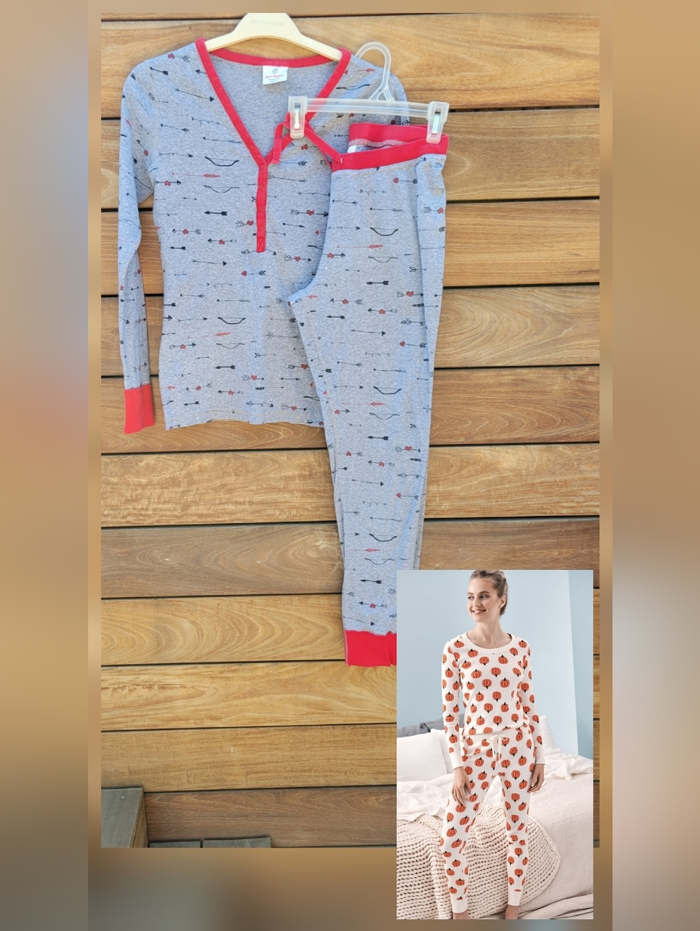 Hanna Andersson Valentine's Day Women's Cotton Long Sleeve Sleepwear Pajamas XS